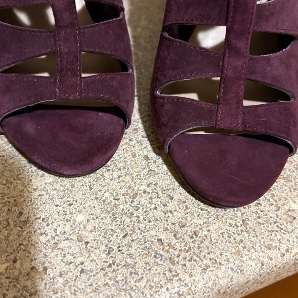 Saks Fifth Avenue Women's Heeled Boots - Deep Purple - Picture 9 of 12